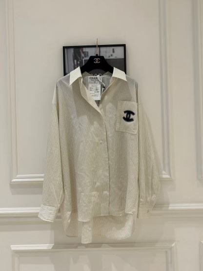 CHANE1 ダブルCストライプシャツ【50％割引+送料無料】