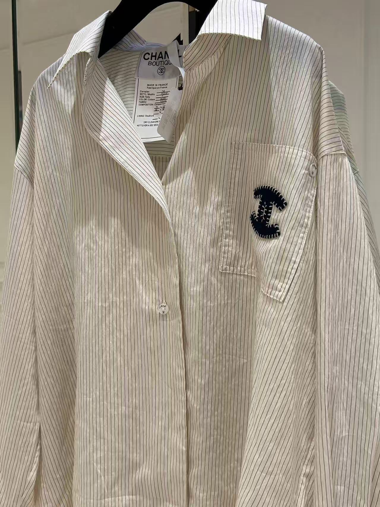 CHANE1 ダブルCストライプシャツ【50％割引+送料無料】