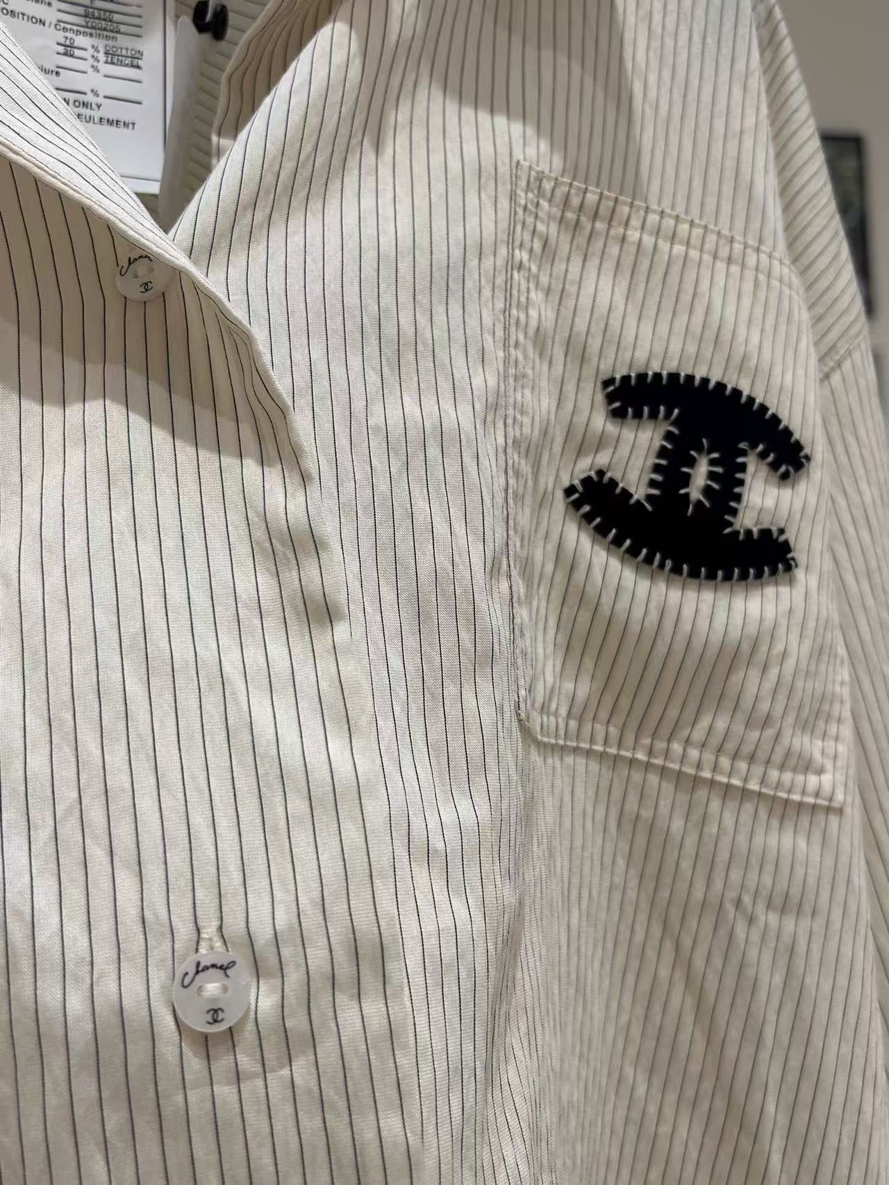 CHANE1 ダブルCストライプシャツ【50％割引+送料無料】