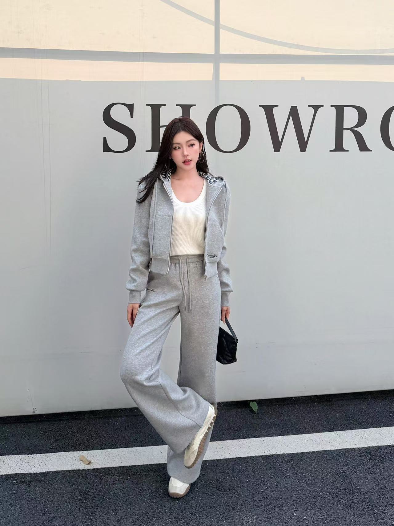 DI0Rジッパー付きジャケット＋パンツのツーピースセット【50％割引+送料無料】