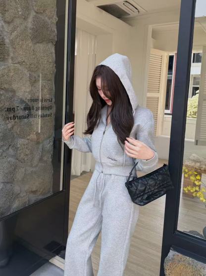 DI0Rジッパー付きジャケット＋パンツのツーピースセット【50％割引+送料無料】