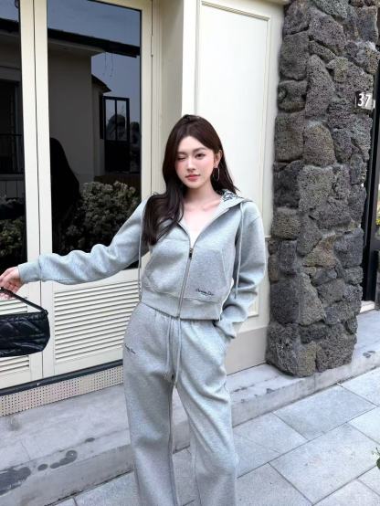 DI0Rジッパー付きジャケット＋パンツのツーピースセット【50％割引+送料無料】