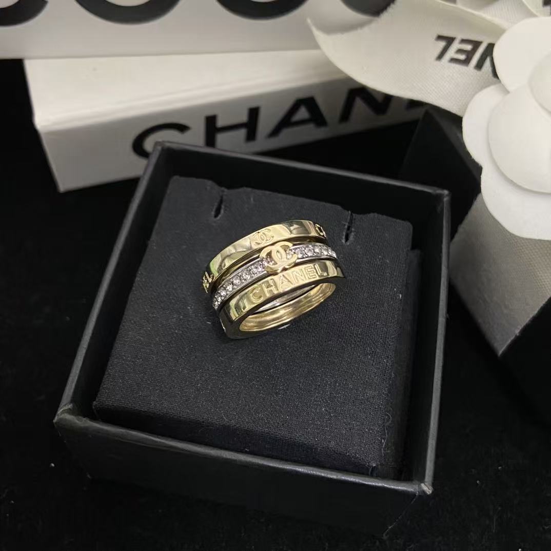 CHANE1 ダイヤモンド ダブルCリング【50％割引+送料無料】