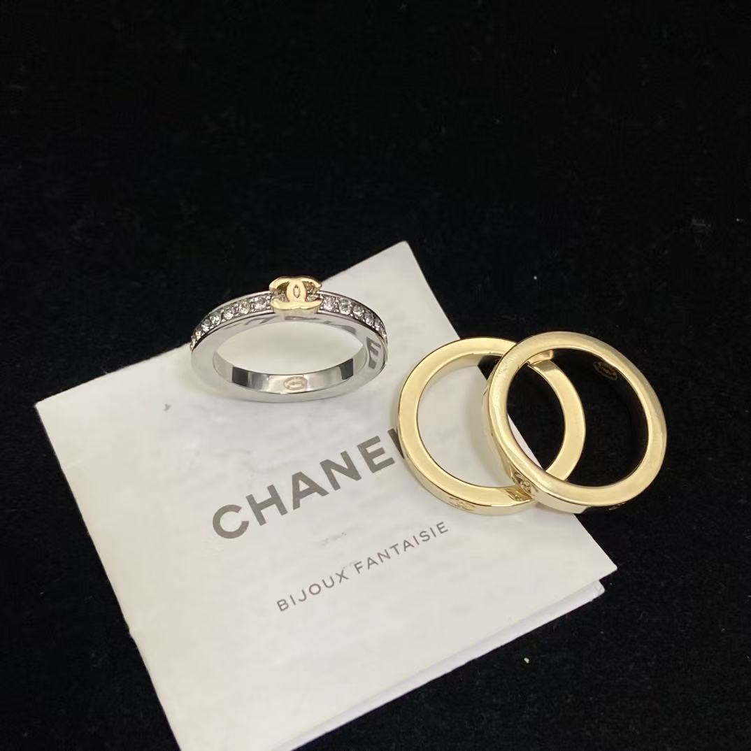 CHANE1 ダイヤモンド ダブルCリング【50％割引+送料無料】