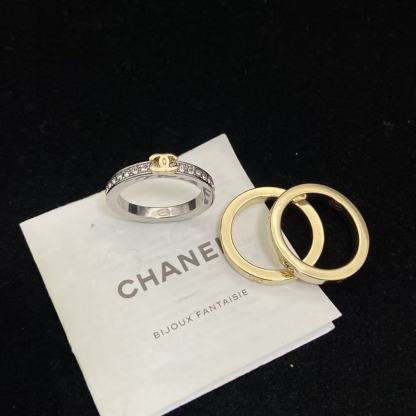 CHANE1 ダイヤモンド ダブルCリング【50％割引+送料無料】