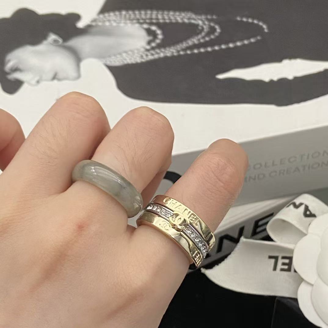 CHANE1 ダイヤモンド ダブルCリング【50％割引+送料無料】