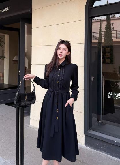 LV四つ葉のクローバー柄の長袖ワンピース【50％割引+送料無料】