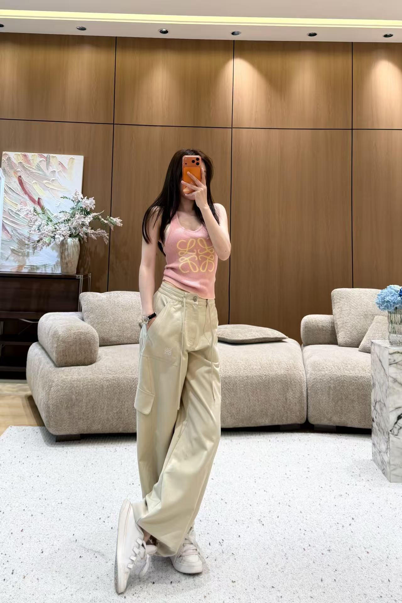 L0WEW ドローストリング付きストレートレッグカジュアルパンツ【50％割引+送料無料】