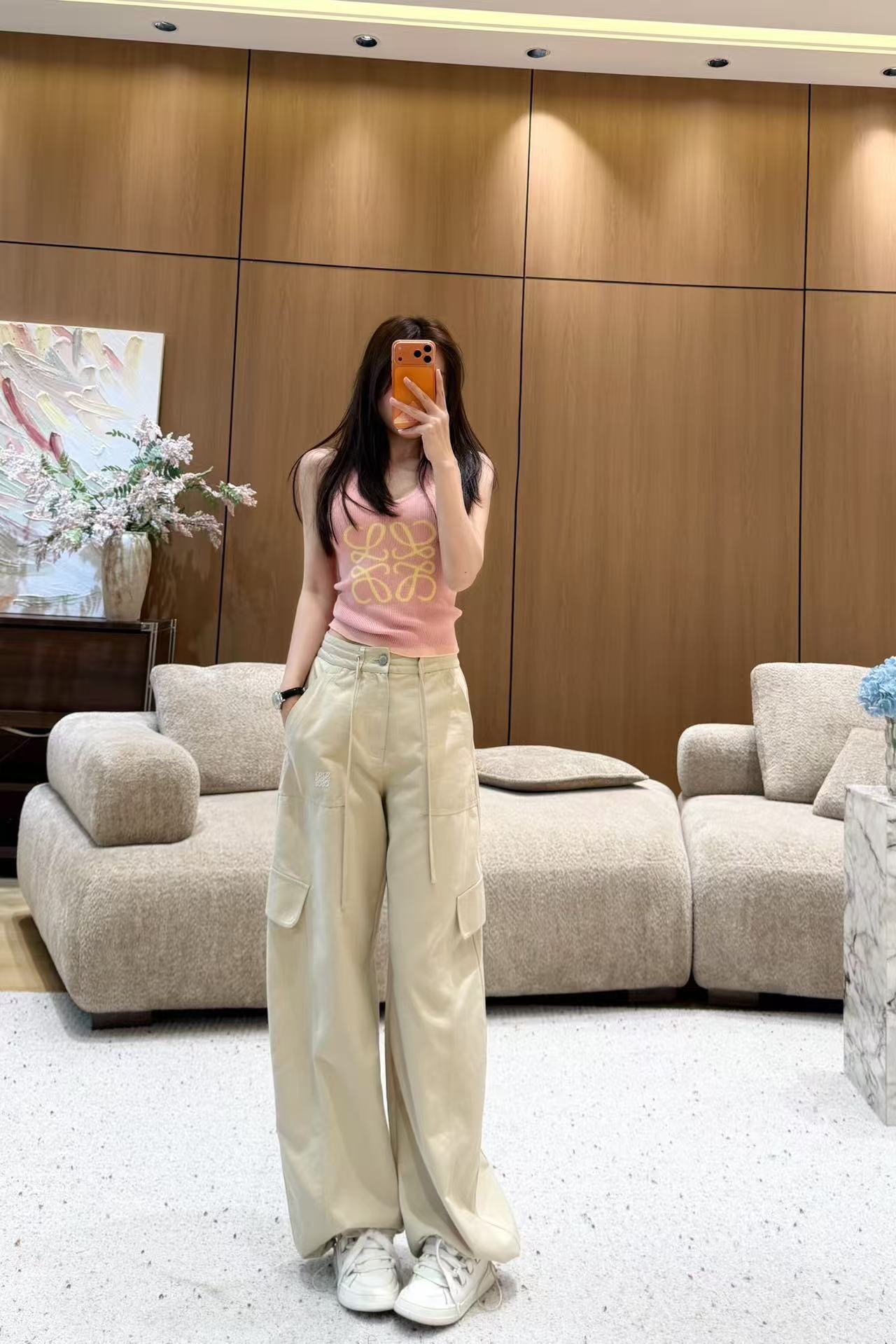 L0WEW ドローストリング付きストレートレッグカジュアルパンツ【50％割引+送料無料】