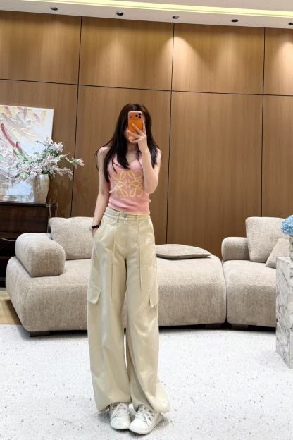 L0WEW ドローストリング付きストレートレッグカジュアルパンツ【50％割引+送料無料】