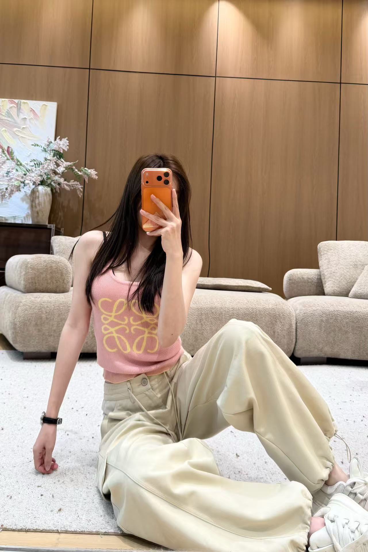 L0WEW ドローストリング付きストレートレッグカジュアルパンツ【50％割引+送料無料】