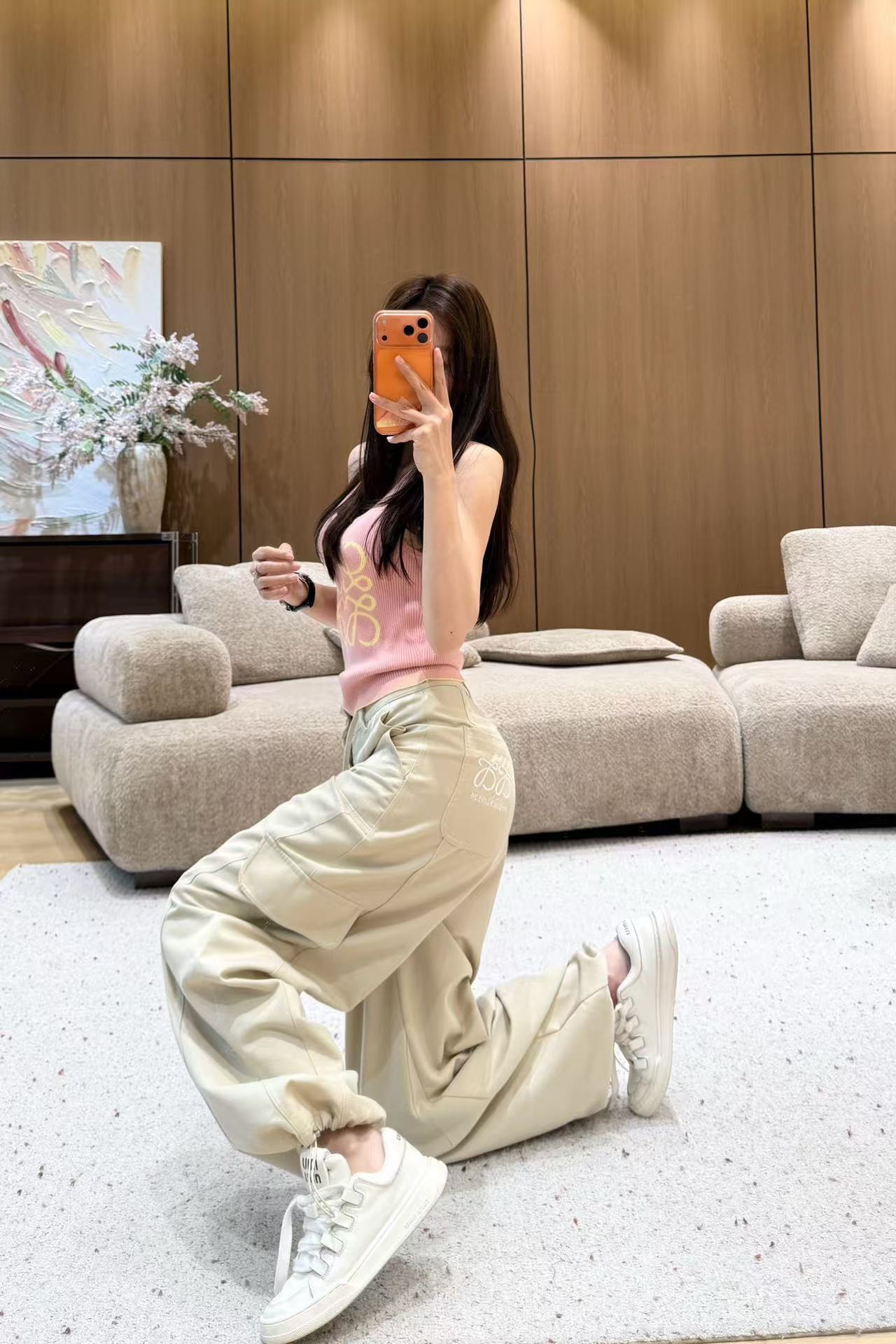 L0WEW ドローストリング付きストレートレッグカジュアルパンツ【50％割引+送料無料】