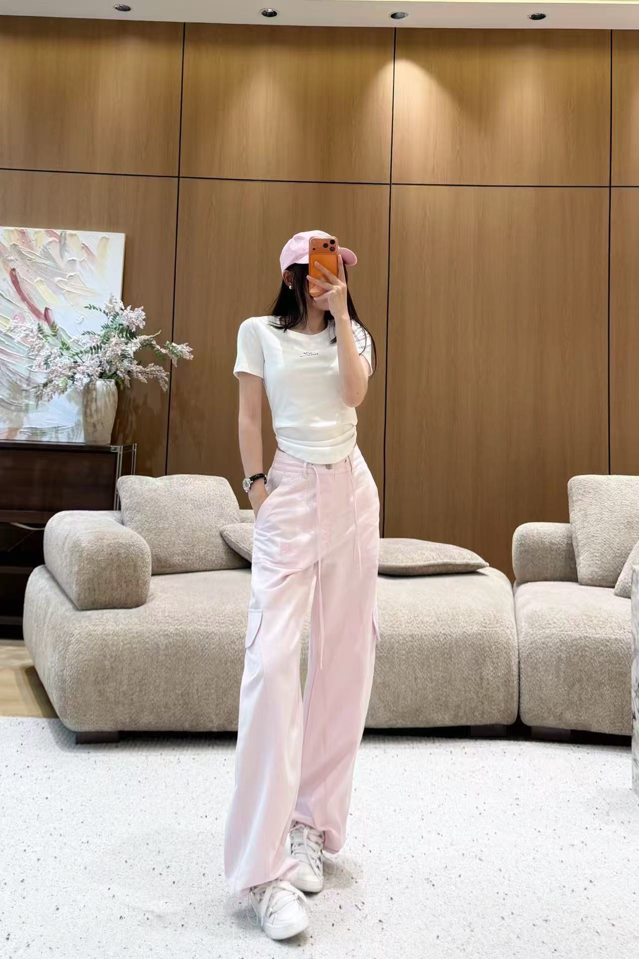 L0WEW ドローストリング付きストレートレッグカジュアルパンツ【50％割引+送料無料】