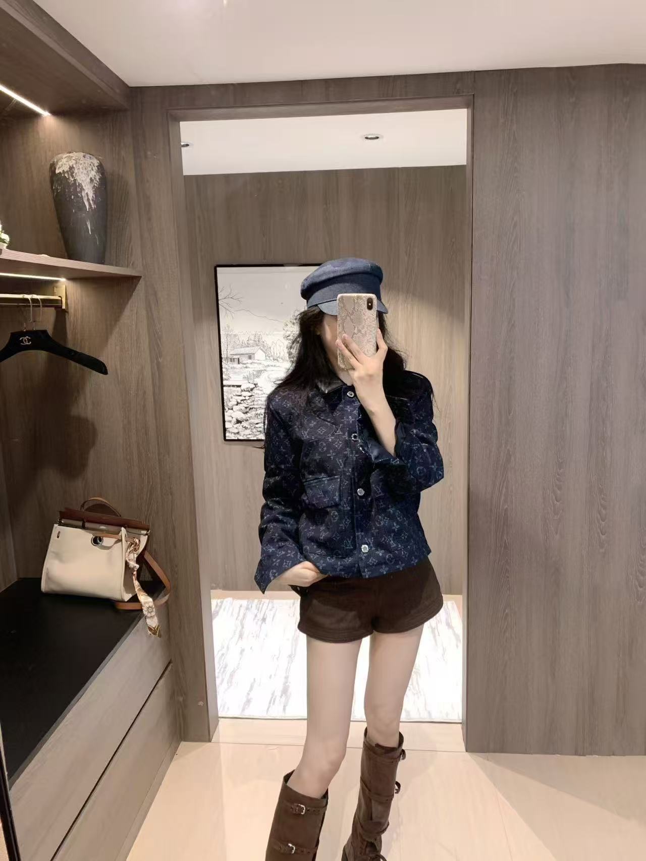 LVプリント デニムジャケット【50％割引+送料無料】