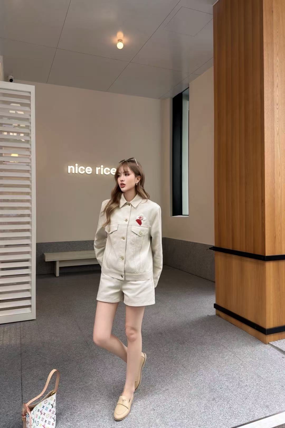 LV四つ葉のクローバー デニムショートパンツ ＋ ジャケット【50％割引+送料無料】