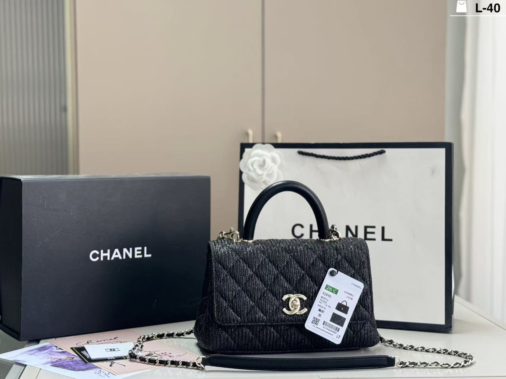 CHANE1クラシックなチェック柄ハンドバッグ【50％割引+送料無料】