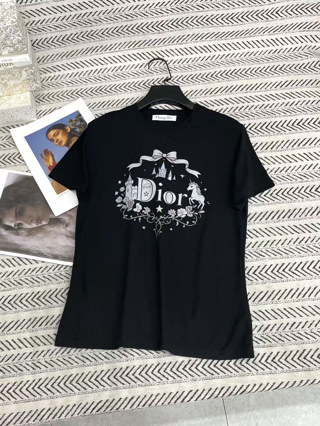 DI0Rお城とポニー柄Tシャツ【50％割引+送料無料】