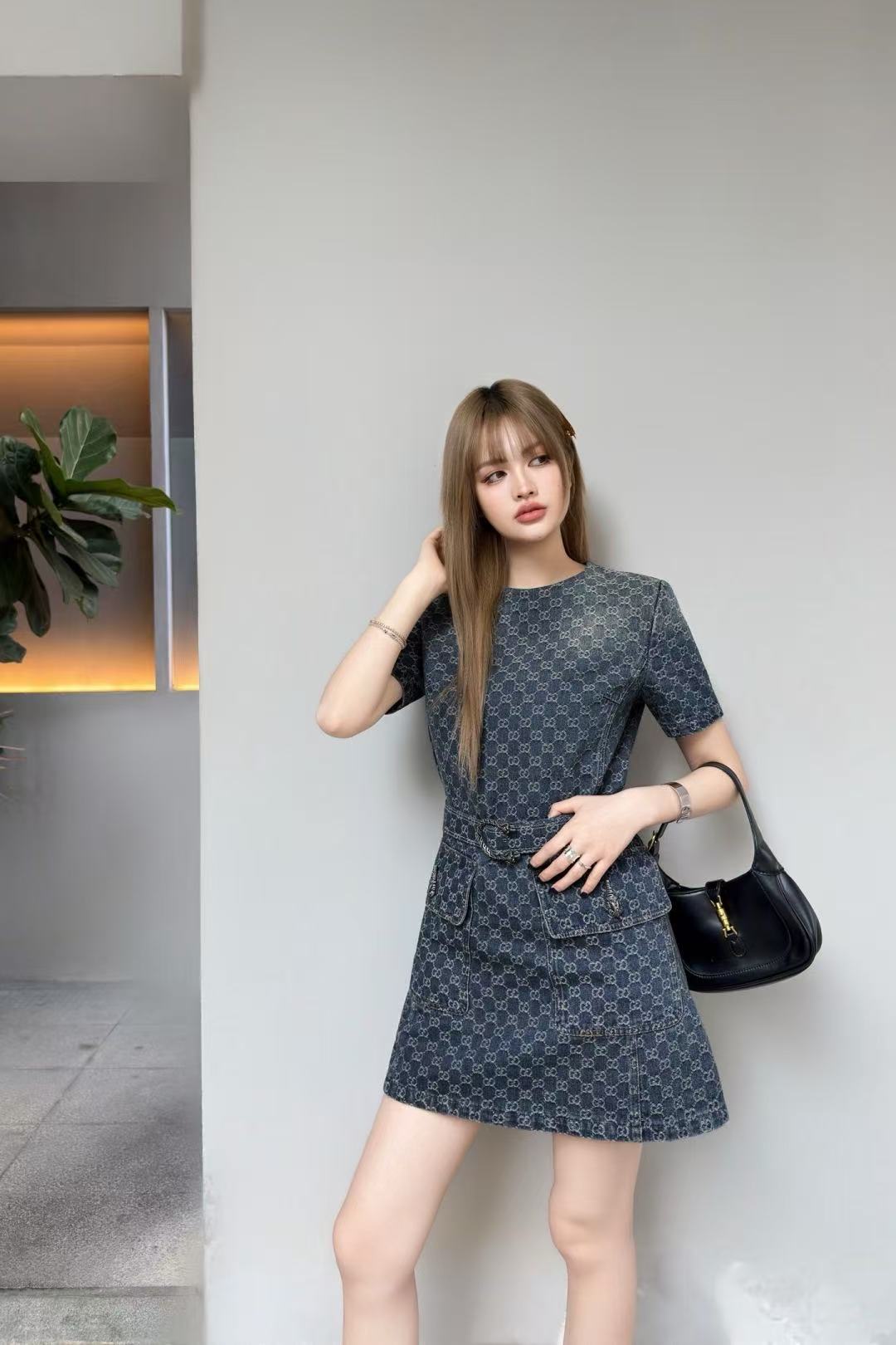 GUCCI ジャカードデニムドレス【50％割引+送料無料】