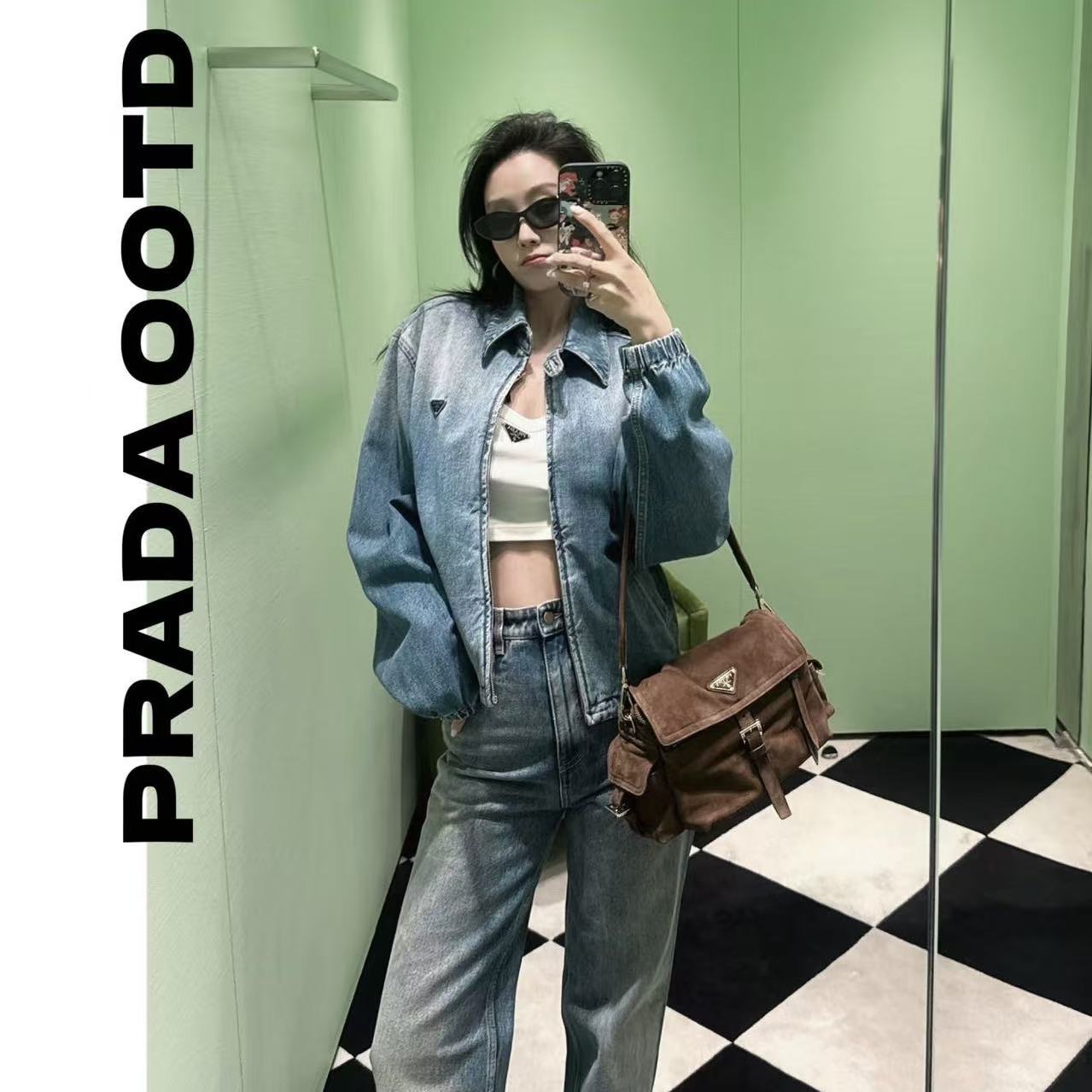 PR4DA トライアングルロゴ ジップアップ デニムジャケット【50％割引+送料無料】