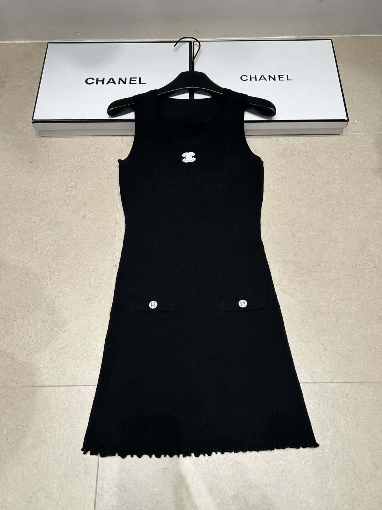 CHANE1 ダブルC ウールドレス【50％割引+送料無料】