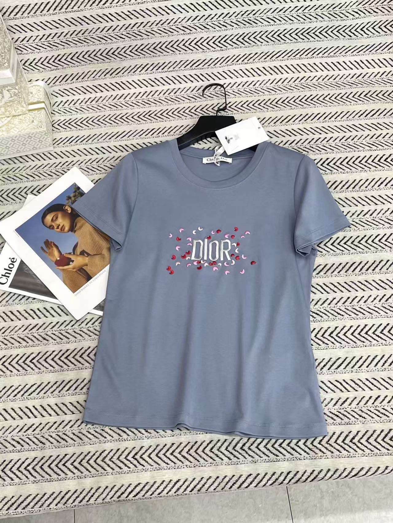 DIOR 刺繍ロゴTシャツ【50％割引+送料無料】