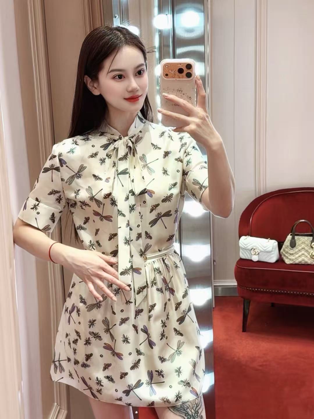 DIOR 上質なバタフライドレス【50％割引+送料無料】