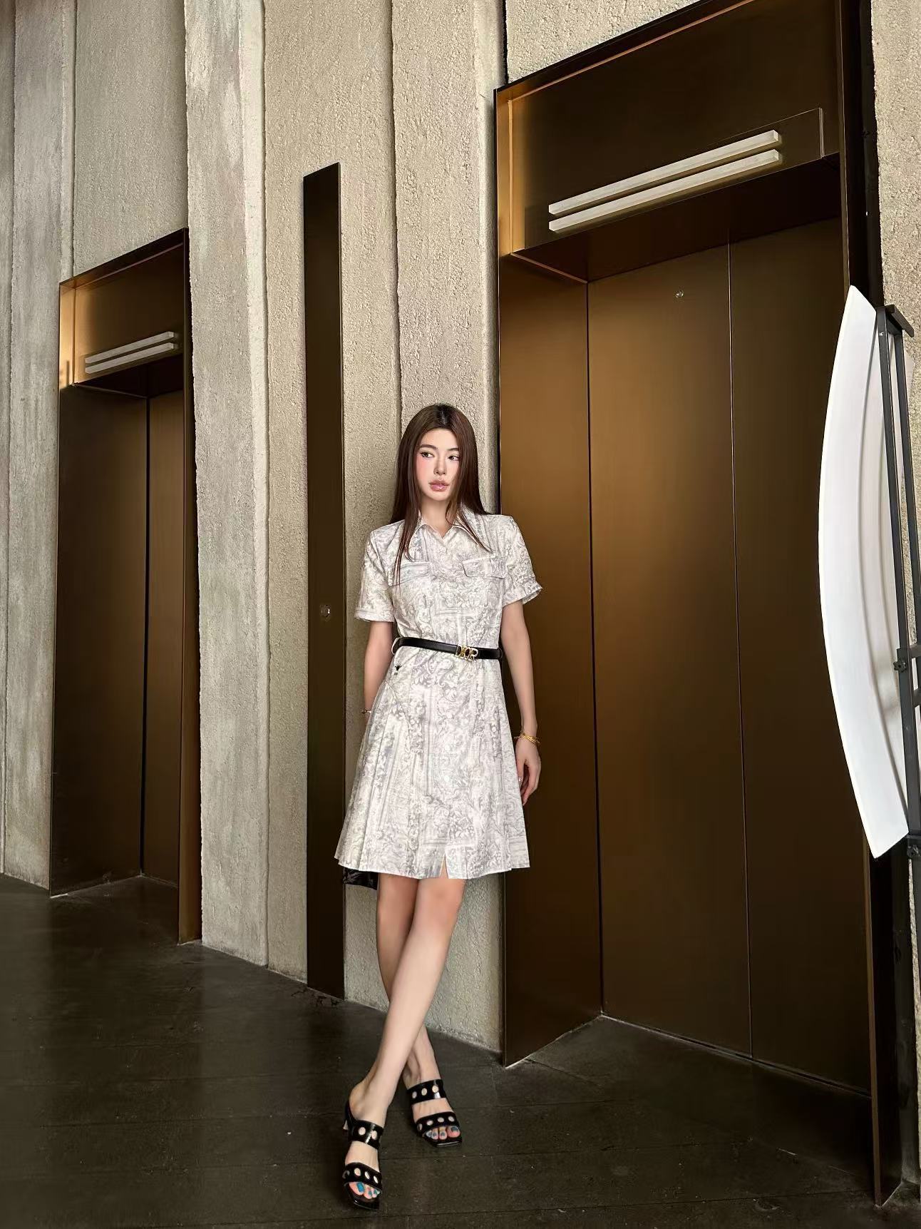 DIOR 高品質プリントドレス【50％割引+送料無料】