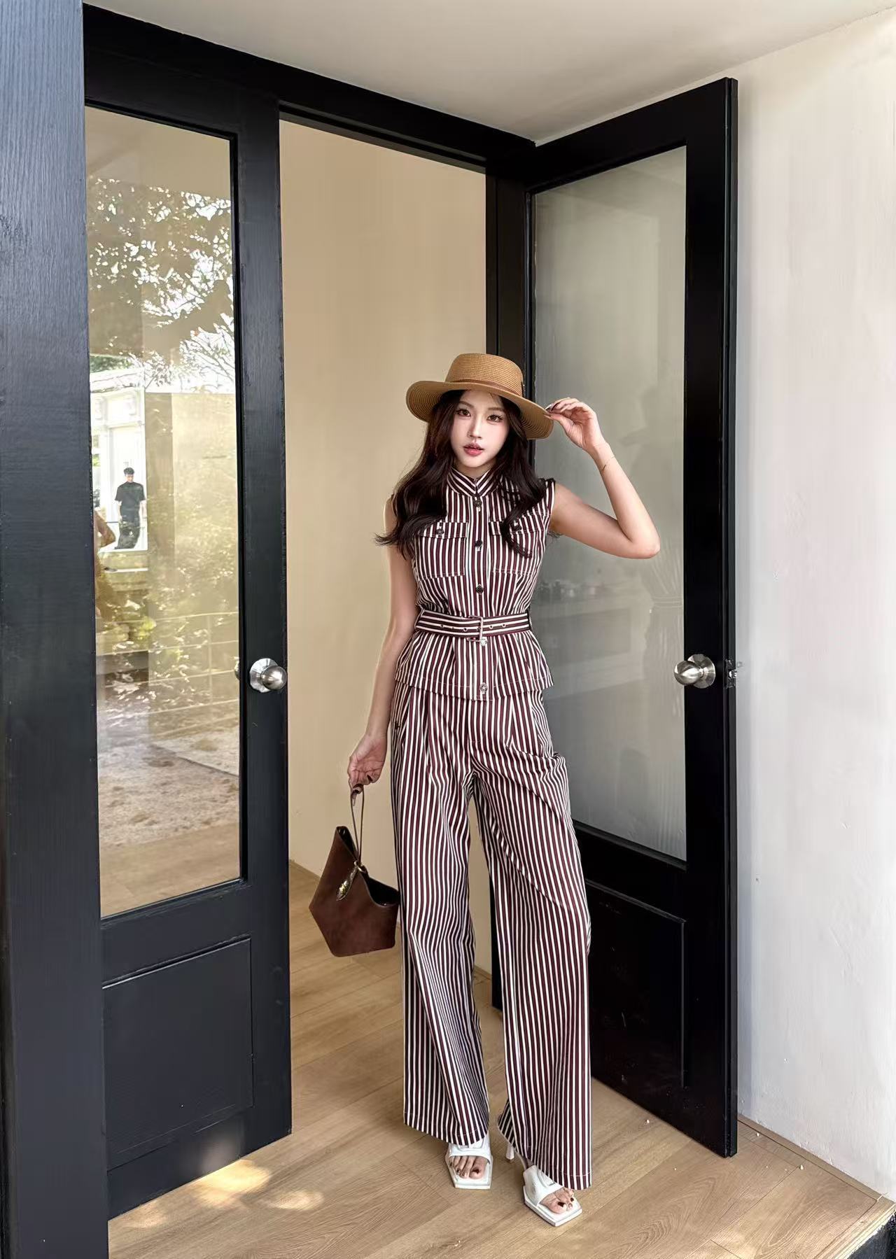 DIOR 上質スタンドカラーベスト ＋ トラウザーズ セット【50％割引+送料無料】