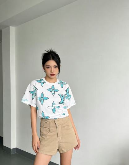 LV 四つ葉のクローバーTシャツ【50％割引+送料無料】