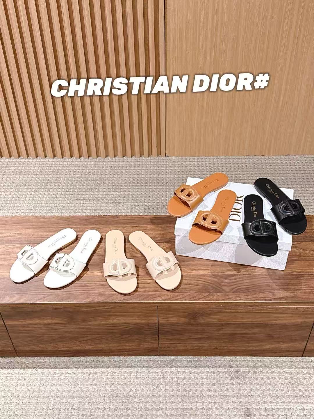 DIOR 上質なCDカーフスキン・スライド【50％割引+送料無料】