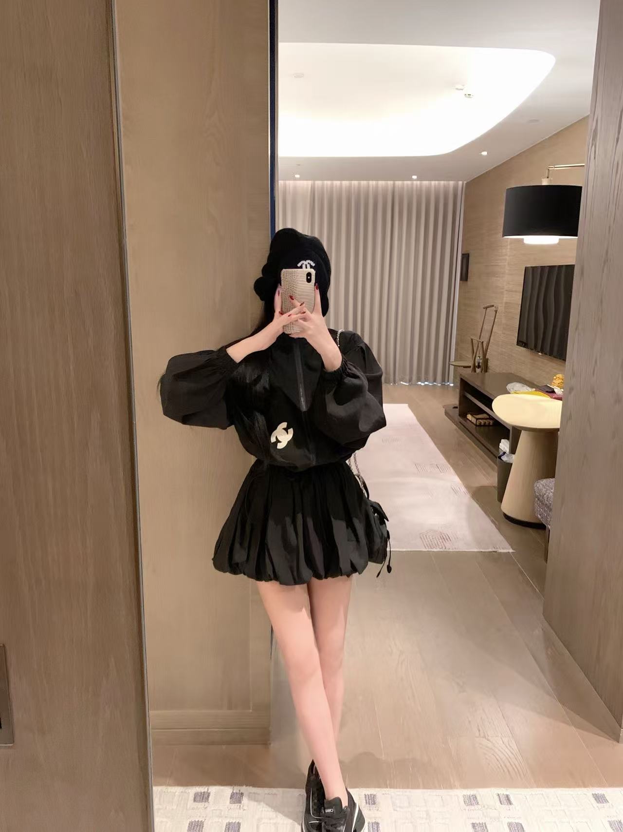 CHANEL ダブルC サンプロテクション ジャケット＆スカート セット【50％割引+送料無料】