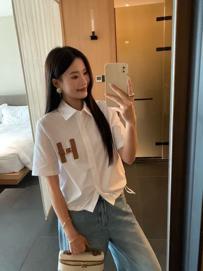 HERME5シンプルな白いシャツ【50％割引+送料無料】