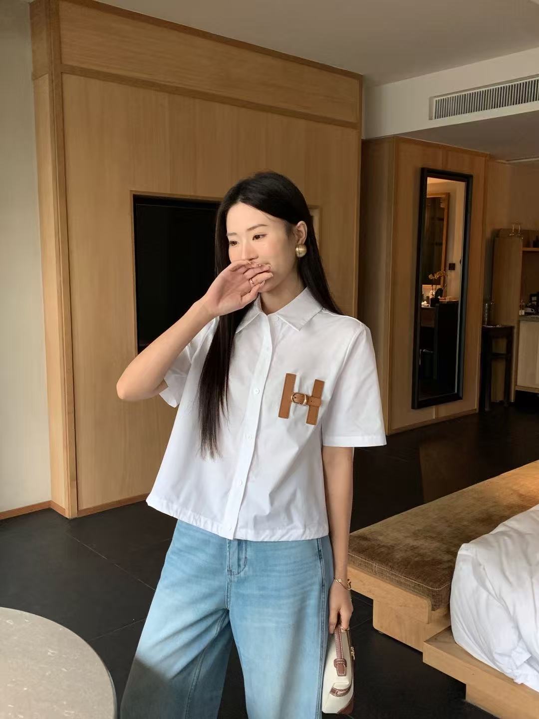 HERME5シンプルな白いシャツ【50％割引+送料無料】