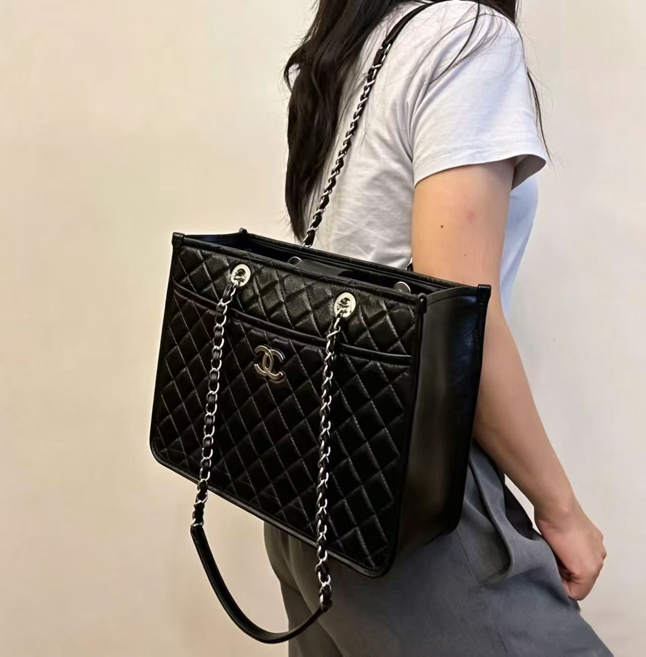 CHANE1 ラムスキンチェーンバッグ【50％割引+送料無料】