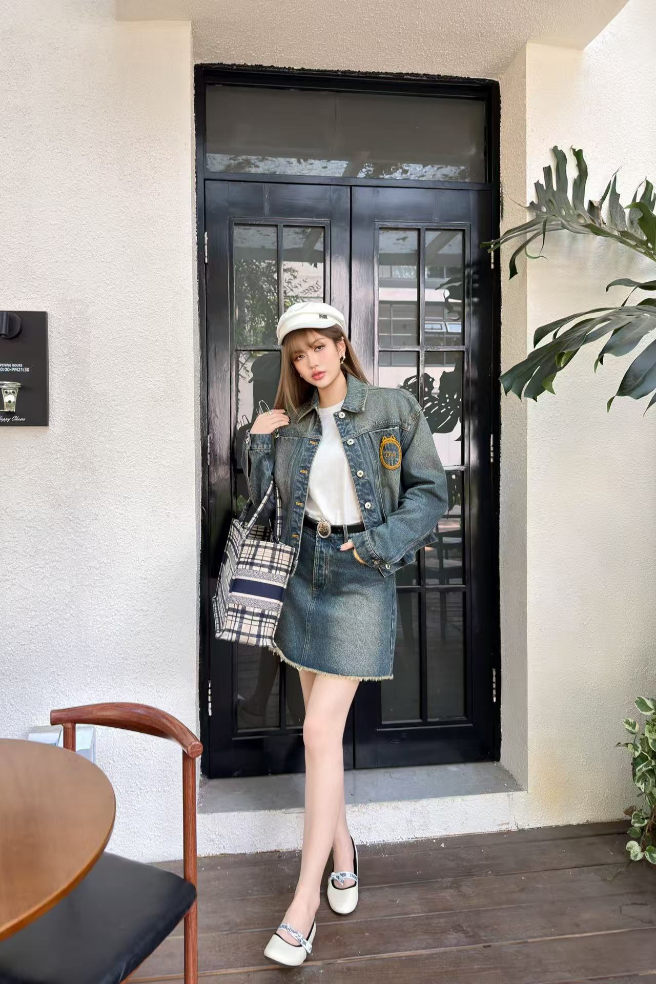 DI0Rデニムスカート＋ジャケット【50％割引+送料無料】