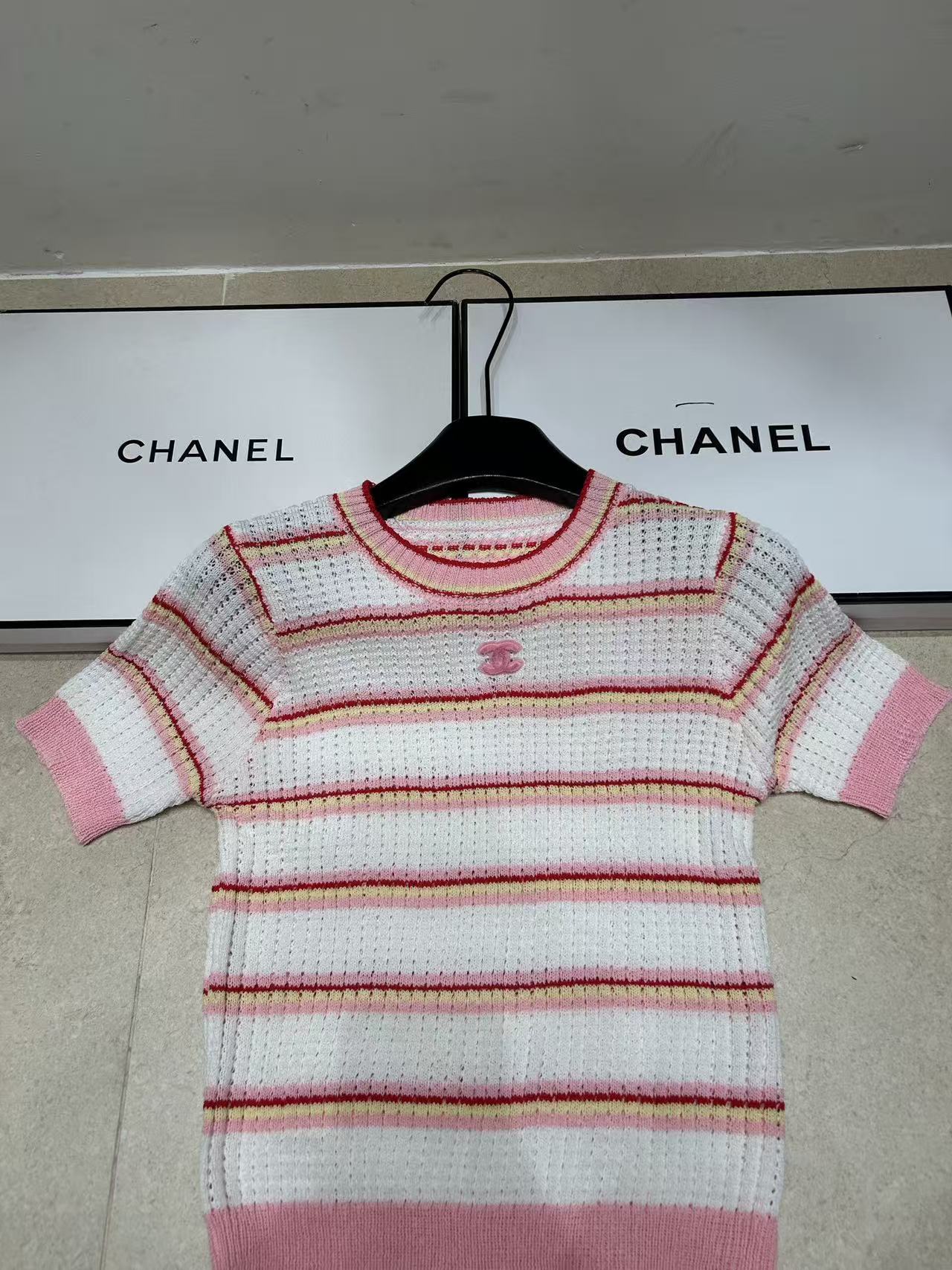 CHANE1 ピンク ダブルC セーター【50％割引+送料無料】