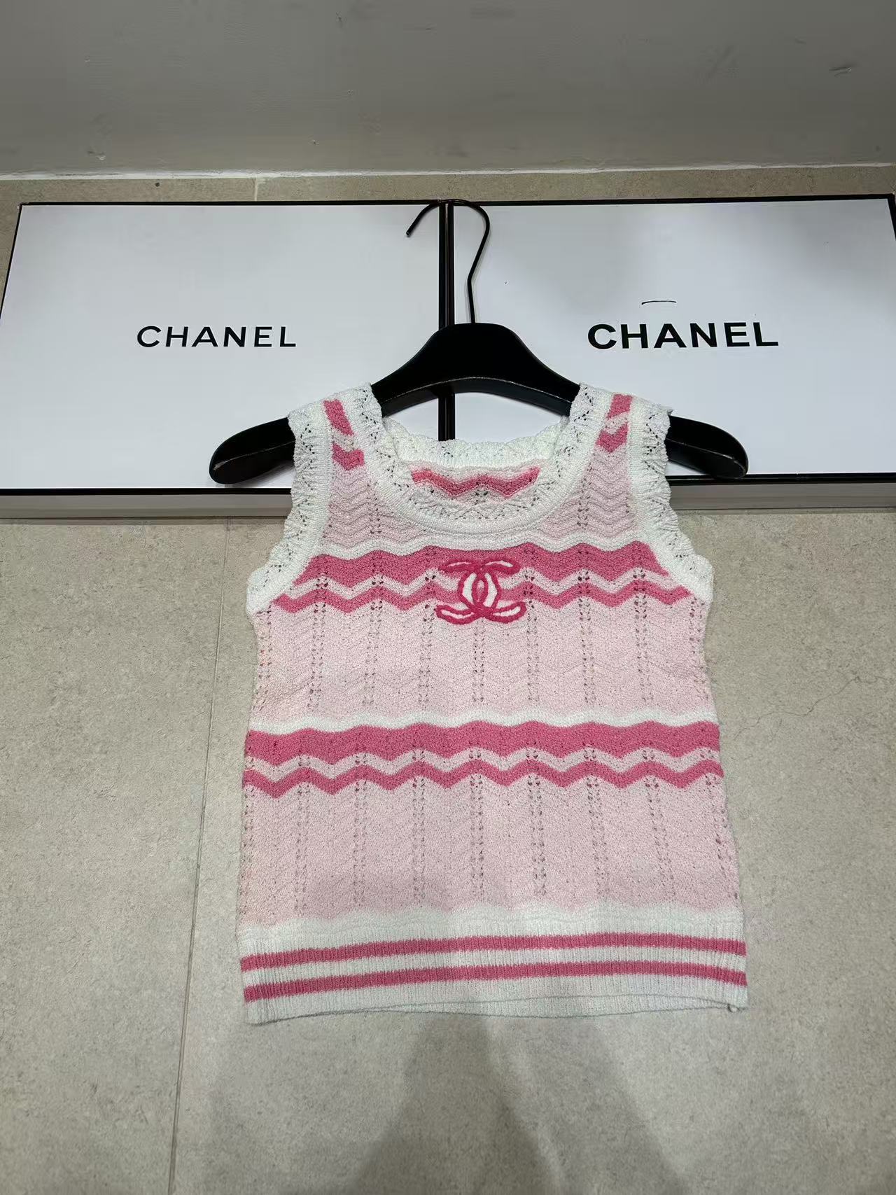 CHANE1 ダブルCカーブエッジウールベスト【50％割引+送料無料】