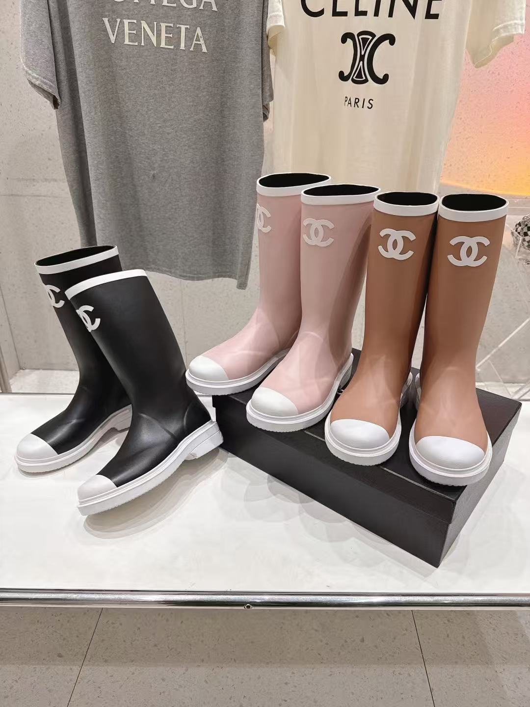 CHANE1 高品質ダブルCレインブーツ【50％割引+送料無料】