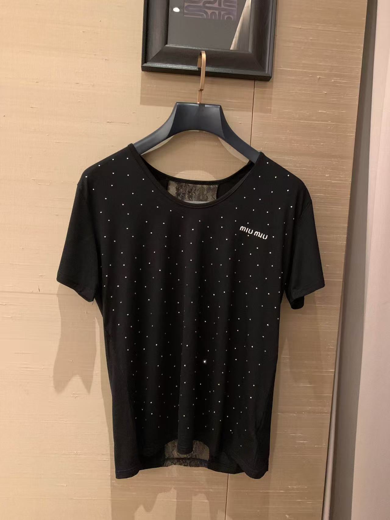 CHANE1 レースラインストーン日焼け止めTシャツ【50％割引+送料無料】