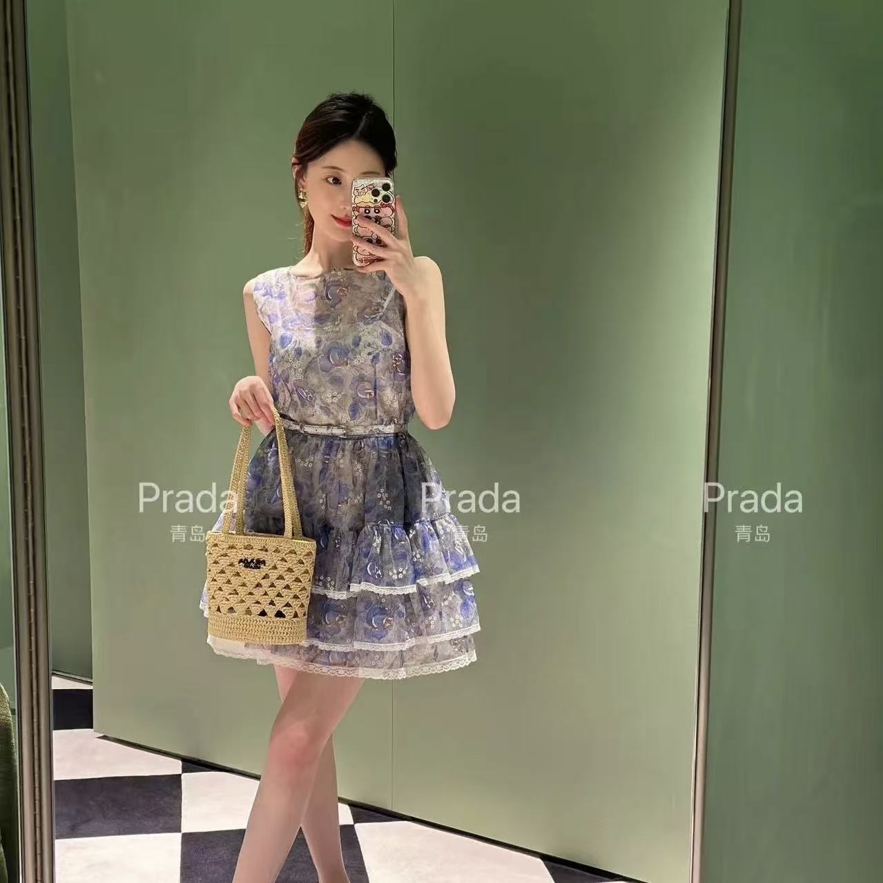 PR4DA プリント柄ノースリーブドレス【50％割引+送料無料】