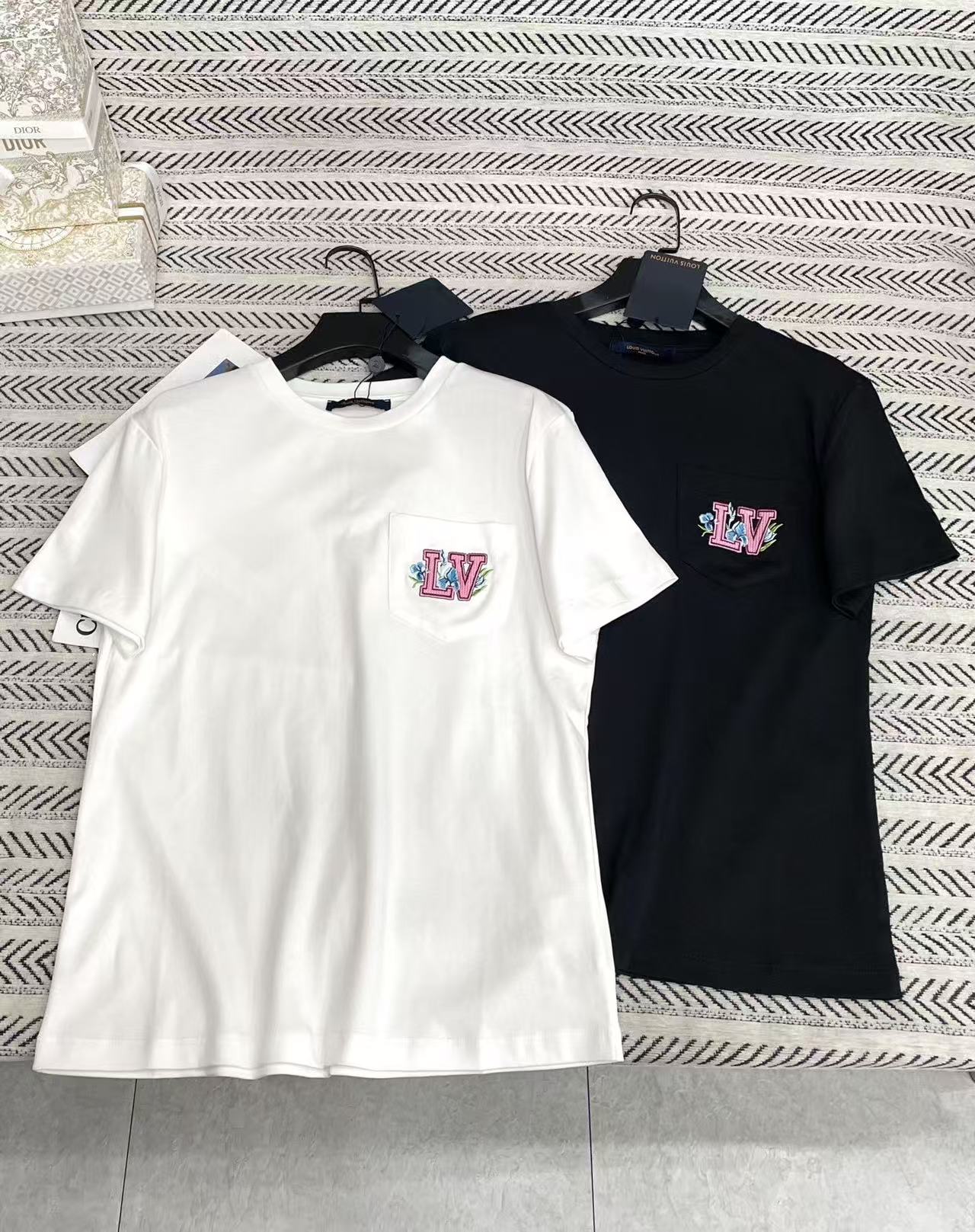 LV刺繍ロゴTシャツ【50％割引+送料無料】