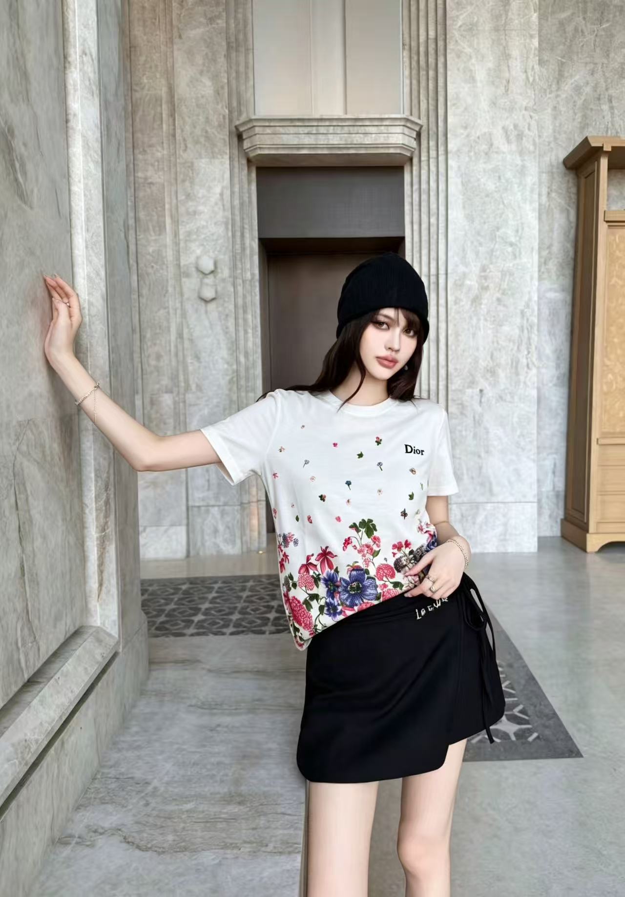 DI0Rプリント文字Tシャツ【50％割引+送料無料】