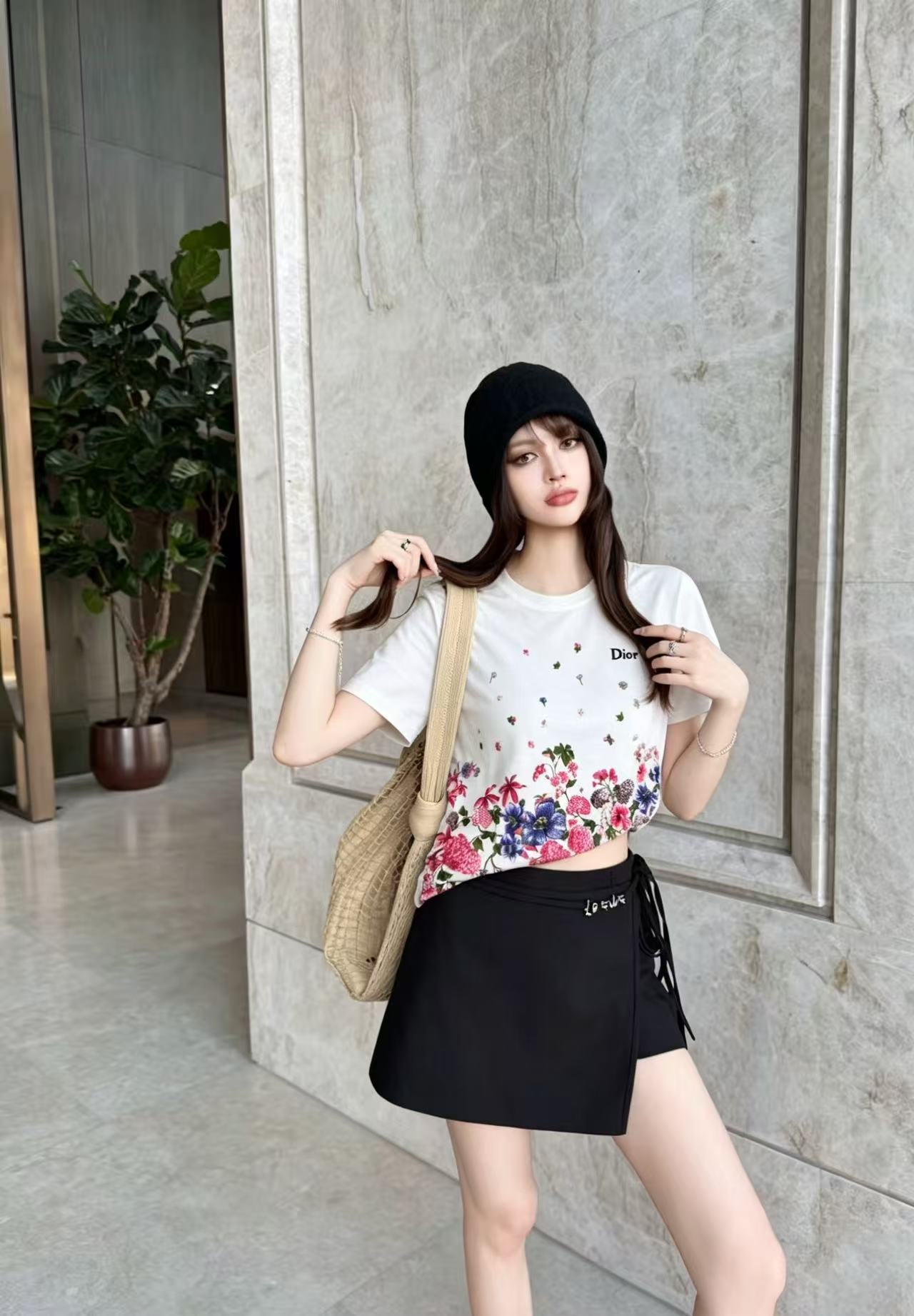 DI0Rプリント文字Tシャツ【50％割引+送料無料】