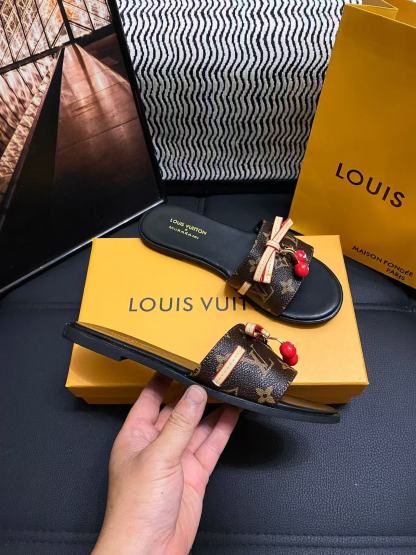 LVチェリー柄スリッパ【50％割引+送料無料】