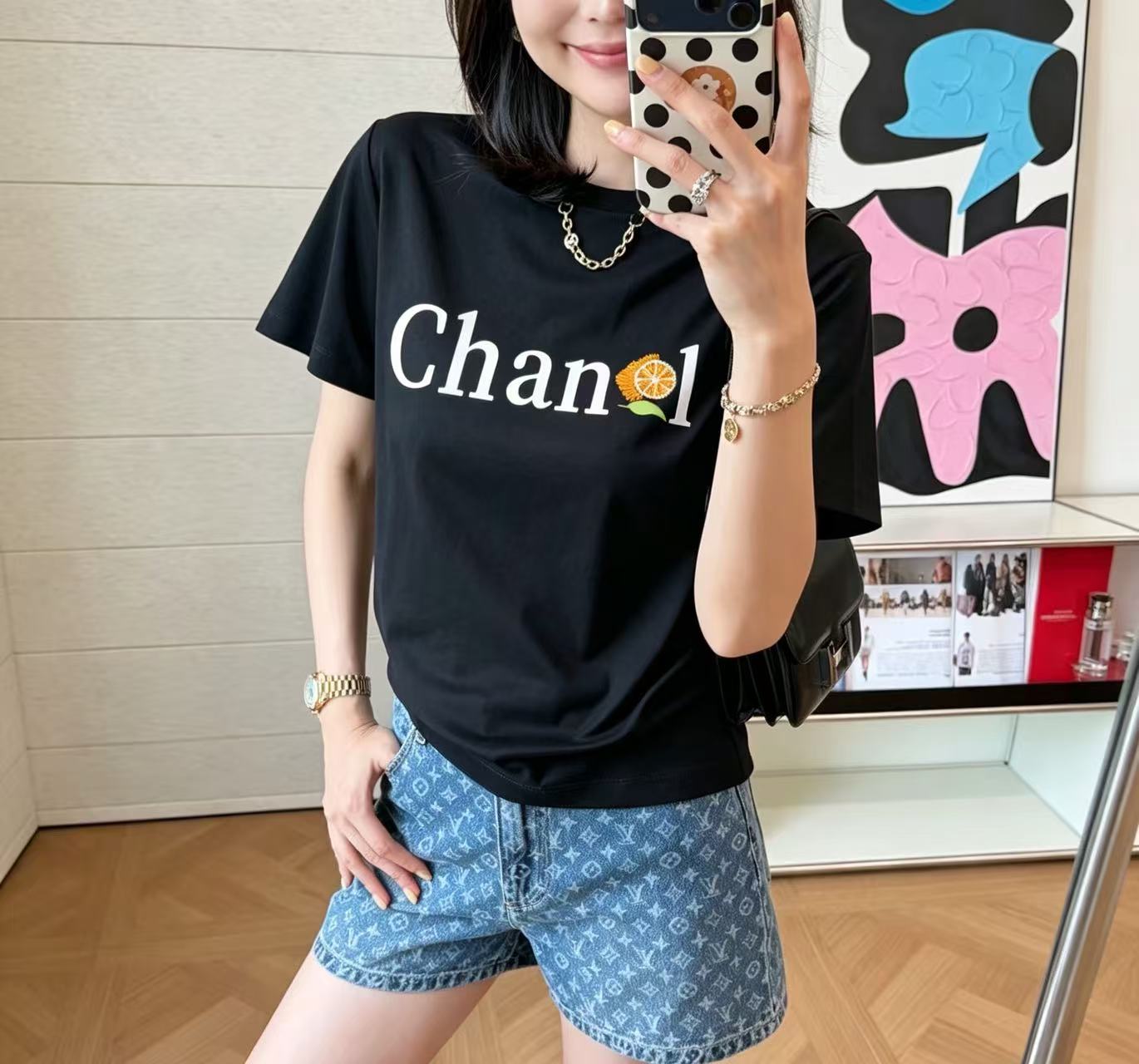 CHANE1 オレンジレターTシャツ【50％割引+送料無料】