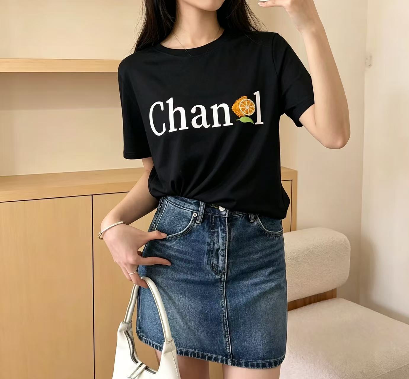 CHANE1 オレンジレターTシャツ【50％割引+送料無料】