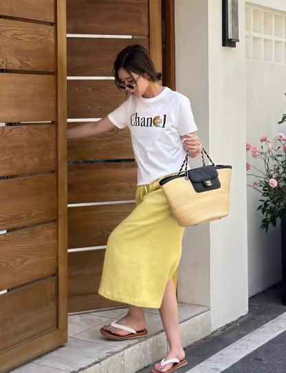 CHANE1 オレンジレターTシャツ【50％割引+送料無料】