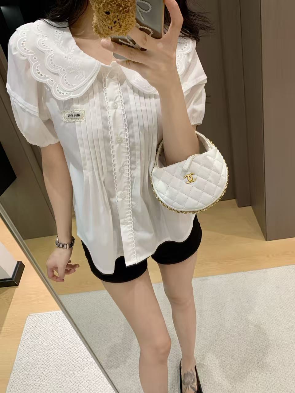 M1UM1U ラッフルシャツ【50％割引+送料無料】