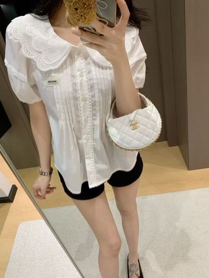 M1UM1U ラッフルシャツ【50％割引+送料無料】