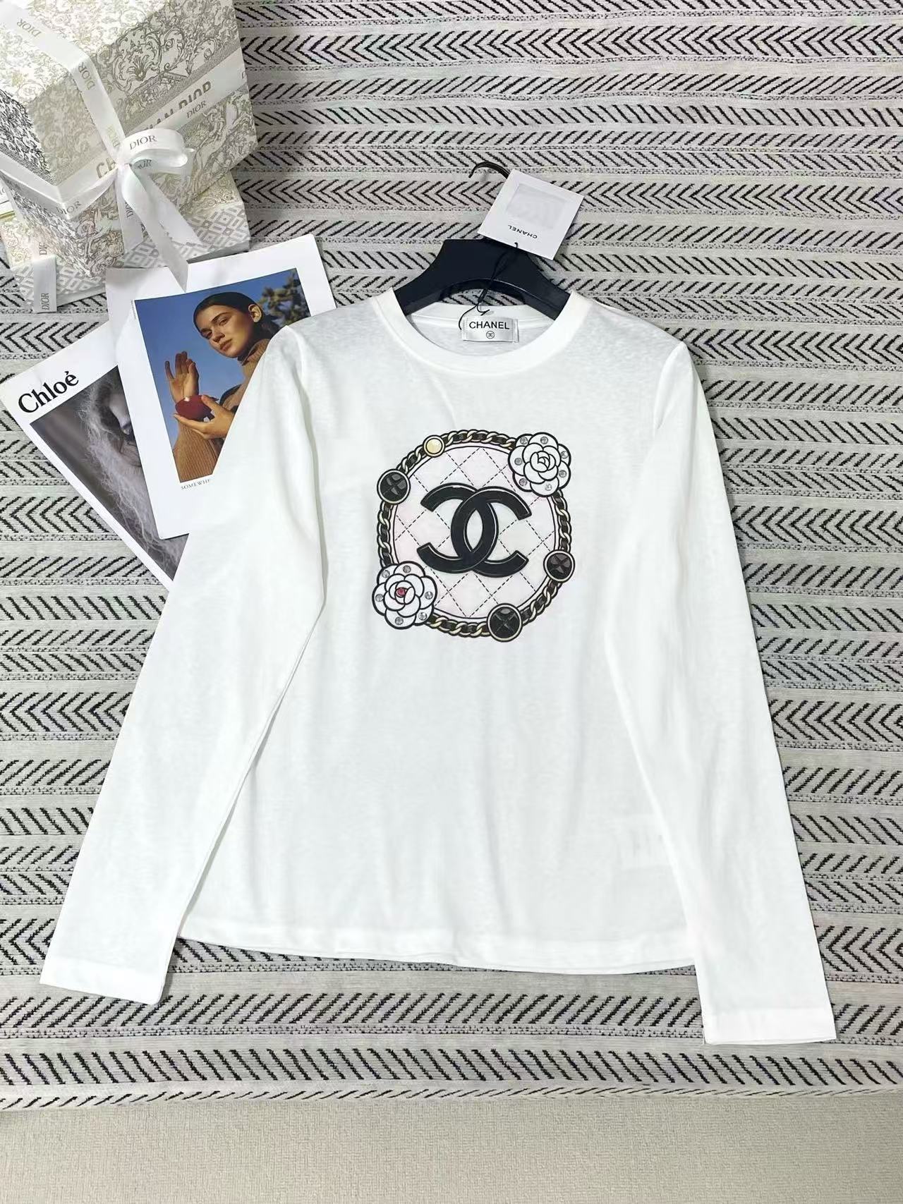 CHANE1 カメリアダブルC 長袖Tシャツ【50％割引+送料無料】